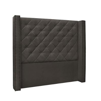 Cabeceira Cama Box Casal 140cm e Recamier Vicenza Suede S04 Cor Cinza