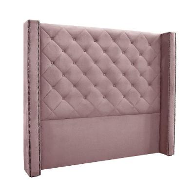 Cabeceira Cama Box Casal 140cm e Recamier Vicenza Veludo S04 Cor Lilás