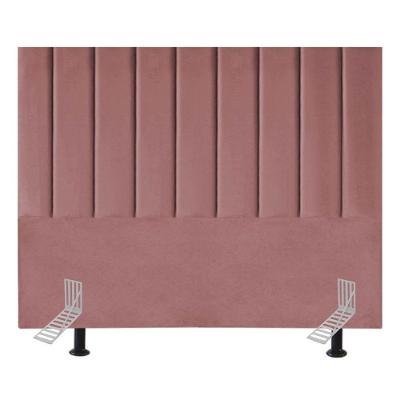Cabeceira Estofada Cama Casal Box Queen 160 Cm Catarina Suede E Frame rosé