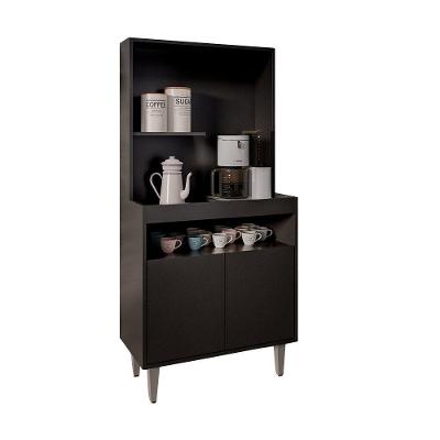 Armário 2p Cantinho Do Café Rilary Para Cozinha M12 - D'rossi Cor Preto