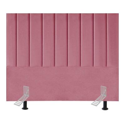Cabeceira Estofada Cama Casal Box Queen 160 Cm Catarina Suede E Frame Cor:rosa