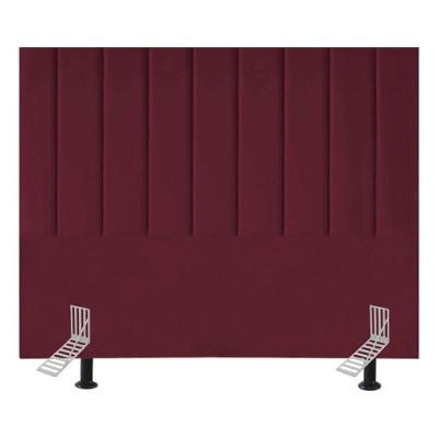 Cabeceira Estofada Cama Casal Box Queen 160 Cm Catarina Suede E Frame Cor:bordô