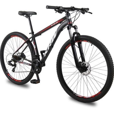 Bicicleta Aro 29 Krw Alumínio 24 Vel Freio A Disco X52 Cor:preto/vermelho;tamanho Quadro:17 Preto/vermelho