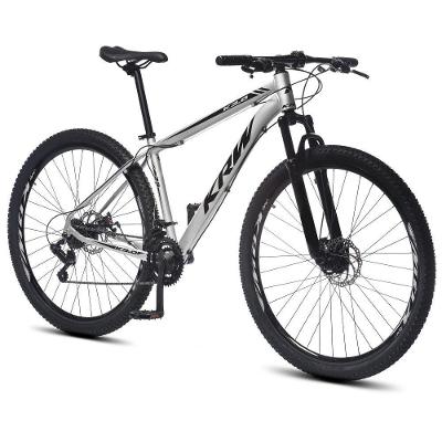 Bicicleta Aro 29 Krw Alumínio 24 Vel Freio A Disco X52 Cor:prata/preto;tamanho Quadro:15.5
