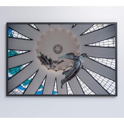 Quadro Anjos Suspensos Catedral De Brasília Medidas 60x90 Cm Impressão Tecido Canvas