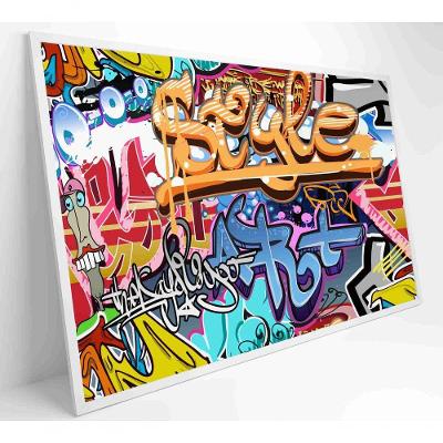 Quadro Grafite Street Art Medidas 60x40 Cm Impressão Tecido Canvas