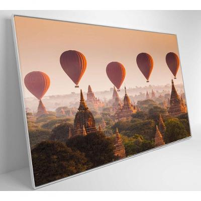 Quadro Decorativo Balões Sobre Bagan Mianmar Medidas 40x60 Cm Tipo De Impressão Tecido Canvas