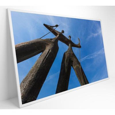 Quadro Os Dois Candangos Brasília Medidas 40x60 Cm Tipo De Impressão Tecido Canvas
