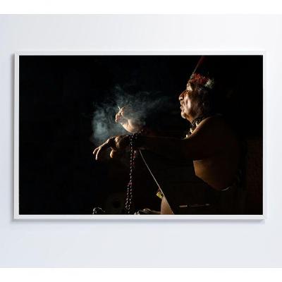 Quadro índio Ritual Amazônia Medidas 60x40 Cm Impressão Tecido Canvas