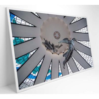 Quadro Anjos Suspensos Catedral De Brasília Medidas 40x60 Cm Impressão Tecido Canvas