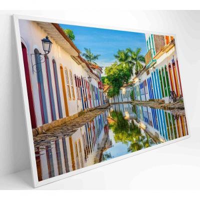 Quadro Cidade De Paraty Alagada Medidas 80x120 Cm Impressão Tecido Canvas