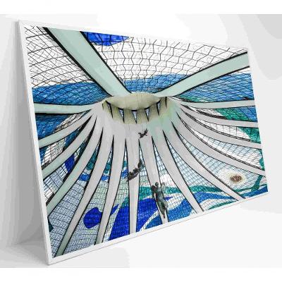 Quadro Catedral De Brasília Medidas 60x40 Cm Impressão Tecido Canvas