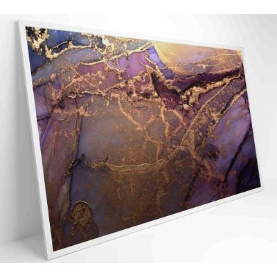 Quadro Abstrato Com Pintura Dourada Medidas 90x60 Cm Impressão Tecido Canvas