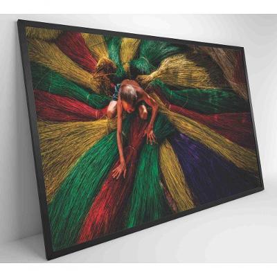 Quadro Artesão Secando Tapetes Tradicionais Medidas 90x60 Cm Impressão Tecido Canvas