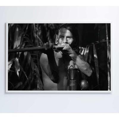 Quadro índio Caçando Na Amazônia Medidas 60x40 Cm Impressão Tecido Canvas