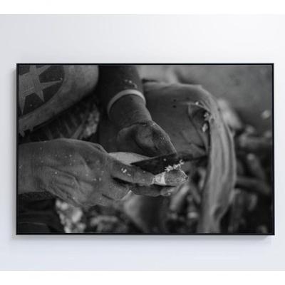Quadro índio Preparando Mandioca Na Amazônia Medidas 60x40 Cm Impressão Tecido Canvas
