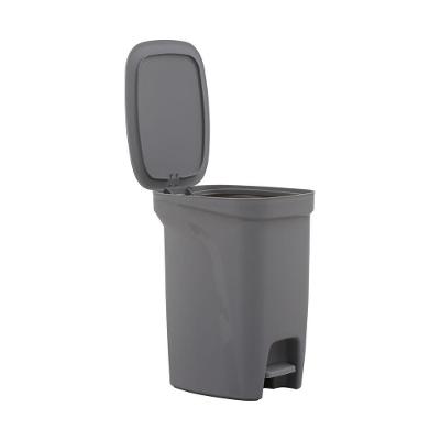 Lixeira Tramontina Compact 10l Cinza Haste Aço Galvanizado