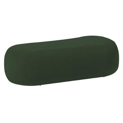 Puff Decorativo Itália 120cm Sala Escritorio Luxo Linho - Doce Sonho Móveis Cor Verde