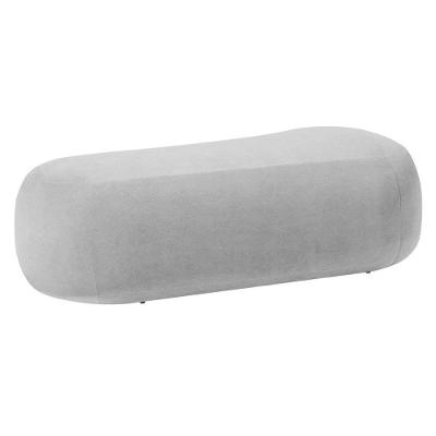Puff Decorativo Itália 160cm Sala Escritorio Luxo Linho - Doce Sonho Móveis Cor Cinza Claro