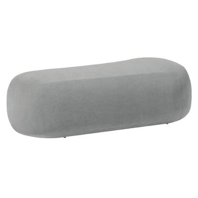 Puff Decorativo Itália 180cm Sala Escritorio Luxo Bouclé Cor Cinza