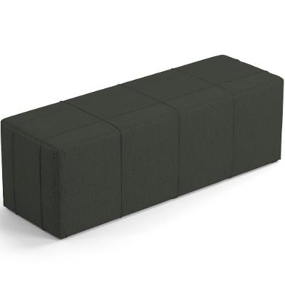 Puff Decorativo Living 160 Cm Roma W01 Linho Verde Musgo - Lyam