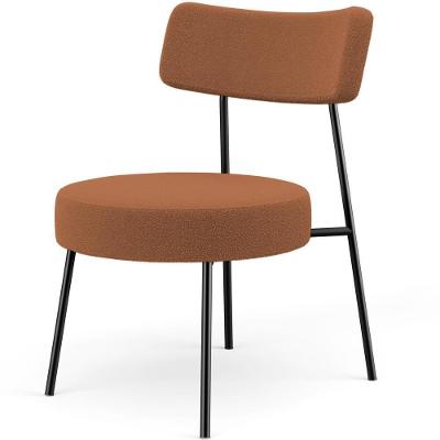 Poltrona Decorativa Base Fixa Londres L02 Bouclê Terracota - Lyam