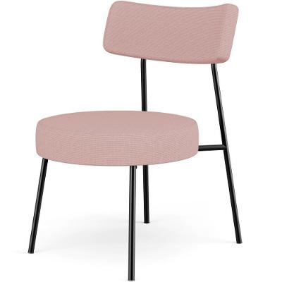 Poltrona Decorativa Base Fixa Londres L02 Linho Rosê - Lyam