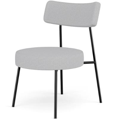 Poltrona Decorativa Base Fixa Londres L02 Linho Cinza - Lyam