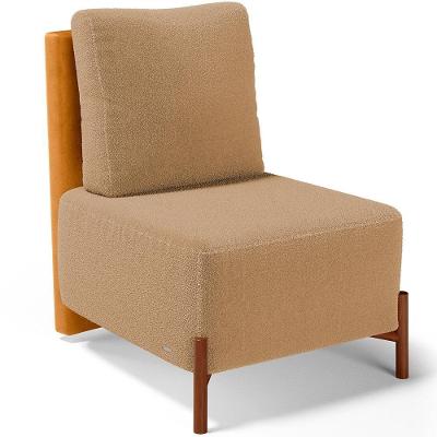 Poltrona Decorativa Living Hungria L02 Couríssimo Whisky Bouclê Mostarda - Lyam