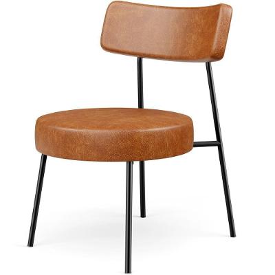 Poltrona Decorativa Base Fixa Londres L02 Couríssimo Camel - Lyam