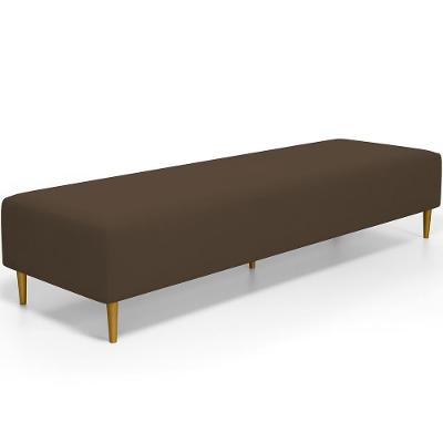 Puff Decorativo Bali W01 Pés Palito 210x60cm Suede Marrom - Lyam Decor