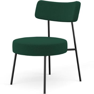Poltrona Decorativa Base Fixa Londres L02 Bouclê Verde - Lyam