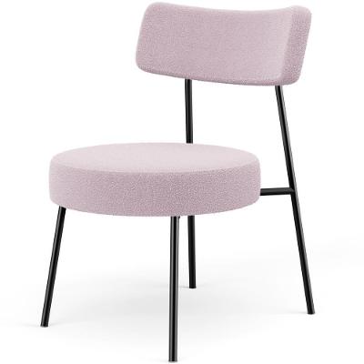 Poltrona Decorativa Base Fixa Londres L02 Bouclê Rosê - Lyam