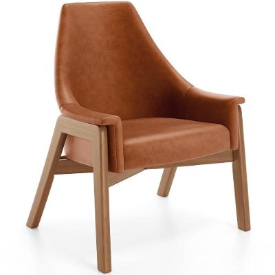 Poltrona Decorativa Sakura L02 Couríssimo Camel - Lyam Decor