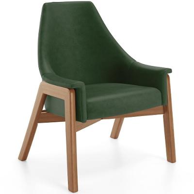 Poltrona Decorativa Sakura L02 Couríssimo Verde Musgo - Lyam Decor