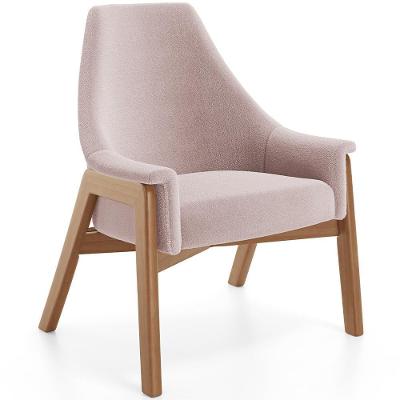 Poltrona Decorativa Sakura L02 Bouclê Rosê - Lyam Decor