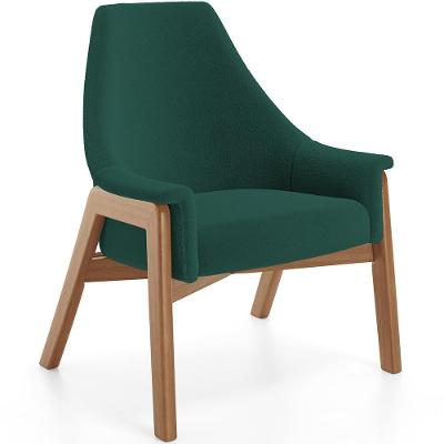 Poltrona Decorativa Sakura L02 Bouclê Verde - Lyam Decor