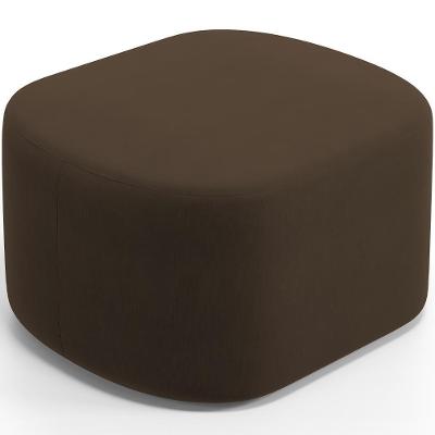 Puff Decorativo Orgânico Para Living Quarto 70cm Doha W01 Suede Marrom - Lyam Decor