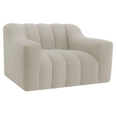Poltrona Decorativa Sala De Estar Recepção Elegance Linho Cor Bege