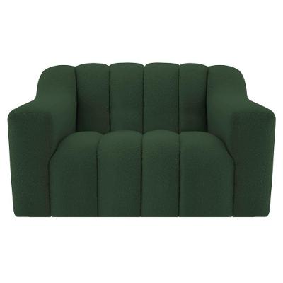 Poltrona Decorativa Sala De Estar Recepção Elegance Linho Cor Verde