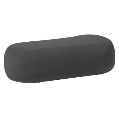 Puff Decorativo Itália 160cm Sala Escritorio Luxo Linho Amarena Móveis Cinza