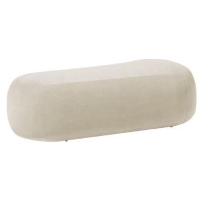 Puff Decorativo Itália 180cm Sala Escritorio Luxo Bouclé Branco