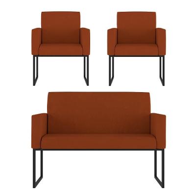 Kit Poltronas Namoradeira Lugares Para Recepção Terracota