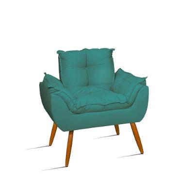 Cadeira Decorativa Para Quarto Balaqui Decor Azul Turquesa