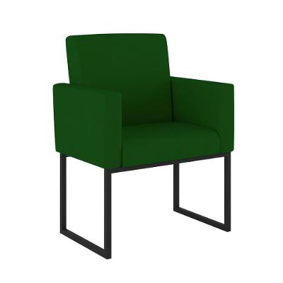 Poltrona Moderna Com Base De Ferro Balaqui Decor Verde