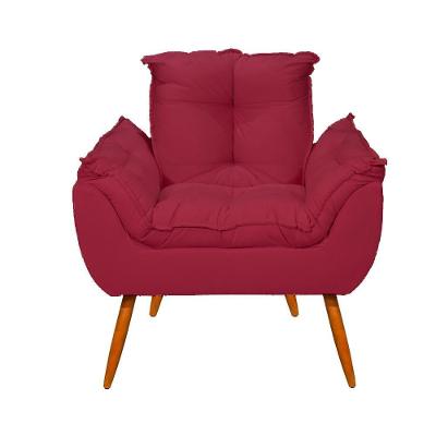 Poltrona Opala Cadeira Decorativa Balaqui Decor Marsala