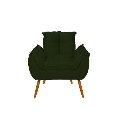 Poltrona Opala Cadeira Decorativa Balaqui Decor Verde