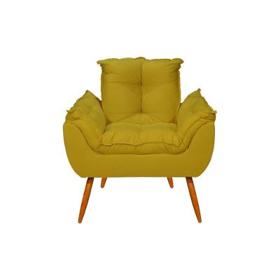 Poltrona Opala Cadeira Decorativa Balaqui Decor Amarelo