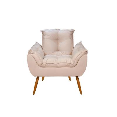 Poltrona Opala Cadeira Decorativa Balaqui Decor Bege