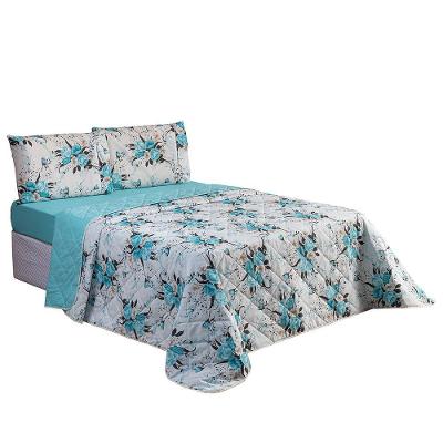 Cobre Leito Queen 1 Peça Esmeralda 100% Algodão Percal 150 Fios Cor:tiffany